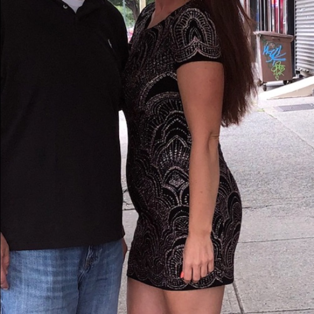 Glitter print dress size M - Picture 2 of 6